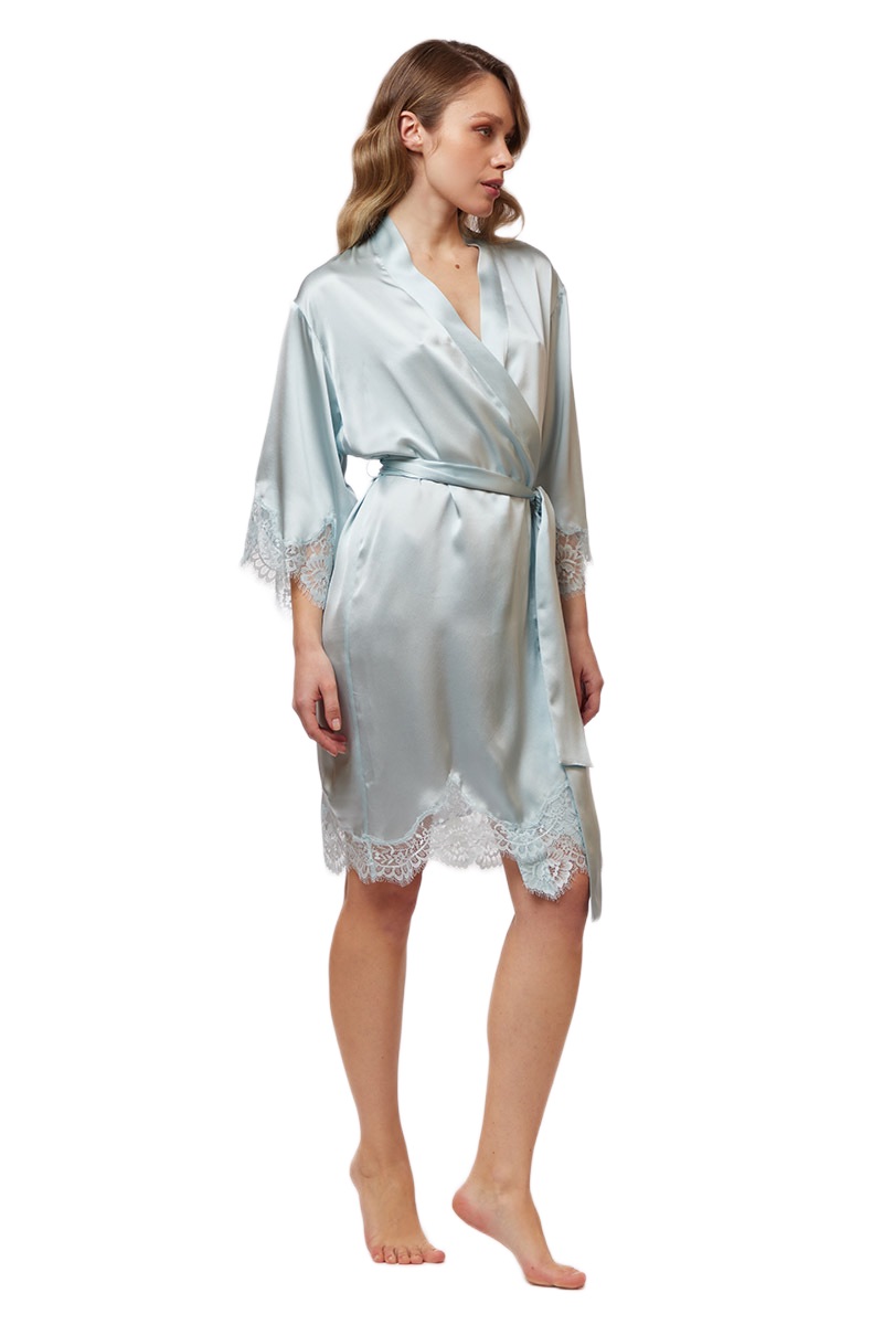 Халат – кимоно с кружевом Vivis Pearl - MixBikini