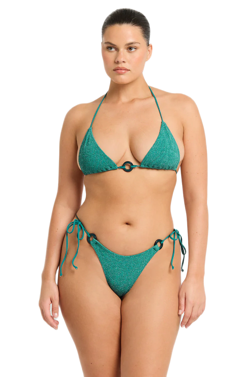Купальник Bond-Eye Ring Ingrid Tri Teal Lurex & Ring Serenity Brief Teal Lurex - MixBikini