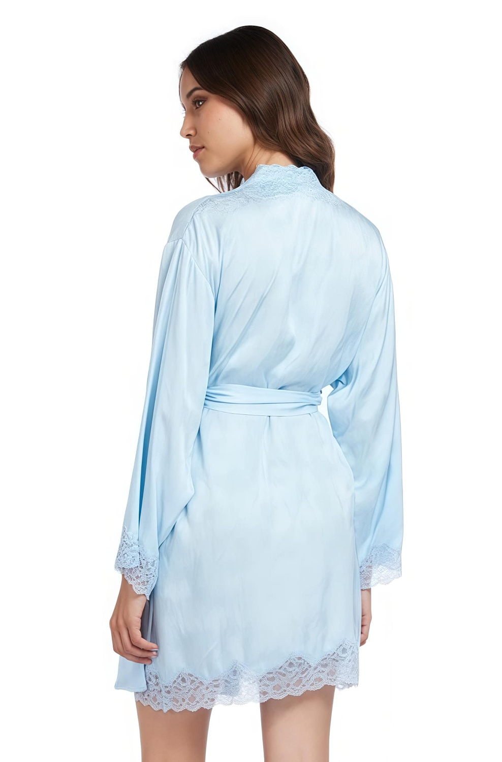 Халат-кимоно с кружевом Vivis Baby Blue - MixBikini