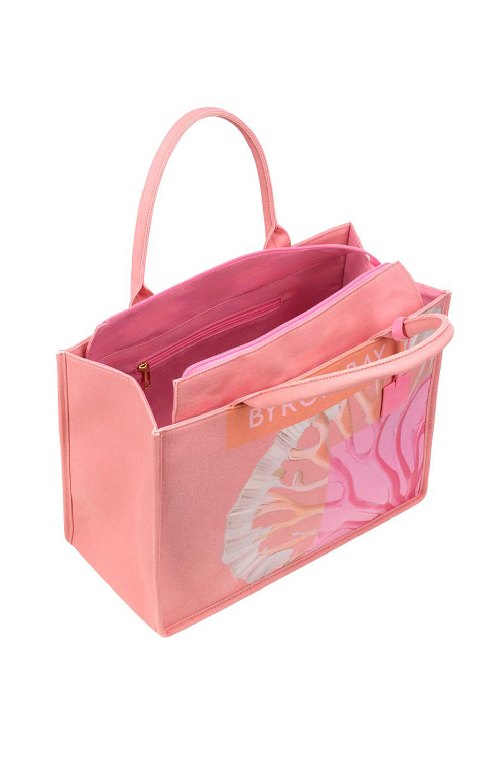 Сумка с принтом Emanuela Biffoli Bag Tote Canvas Byron Bay Peony Corals - MixBikini