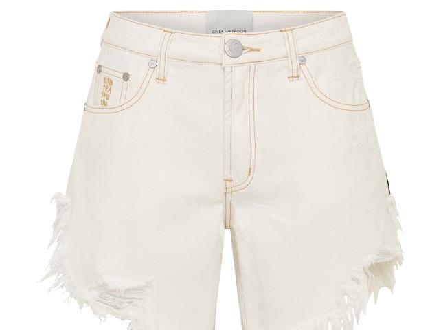 Шорты One Teaspoon Frankies High Waist Long Length Denim Shorts - MixBikini