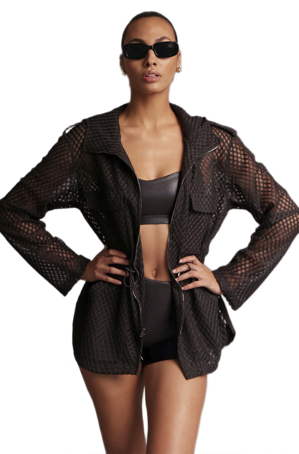 Куртка Mesh Cargo Heroine Sport Jacket Black - MixBikini