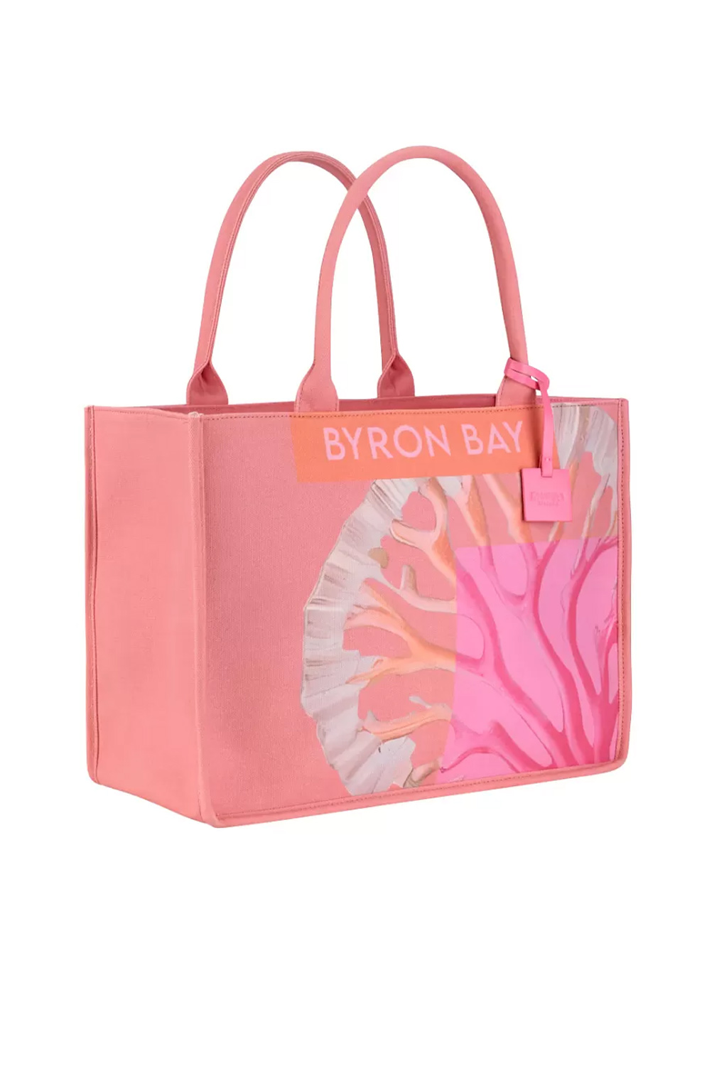Сумка с принтом Emanuela Biffoli Bag Tote Canvas Byron Bay Peony Corals - MixBikini