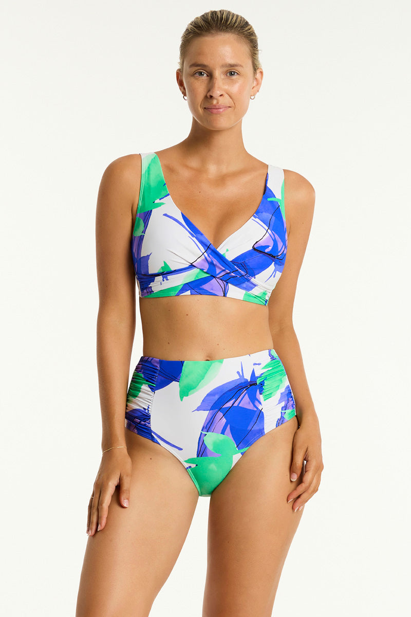 Лиф Sea Level Sublime Cross Front Multifit Bra Cobalt - MixBikini
