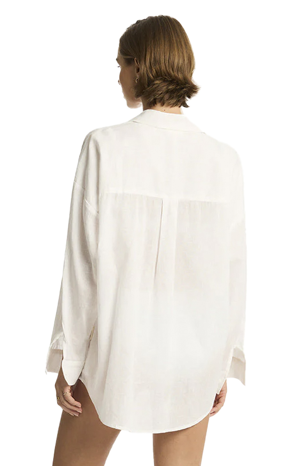 Рубашка Sea Level Breeze Linen Beach Shirt White - MixBikini