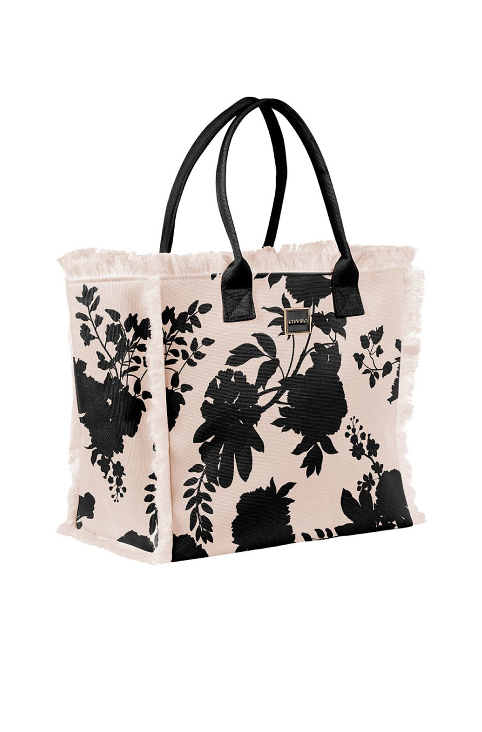 Сумка с принтом Emanuela Biffoli Shopper Canvas Plms and Flower shadows - MixBikini