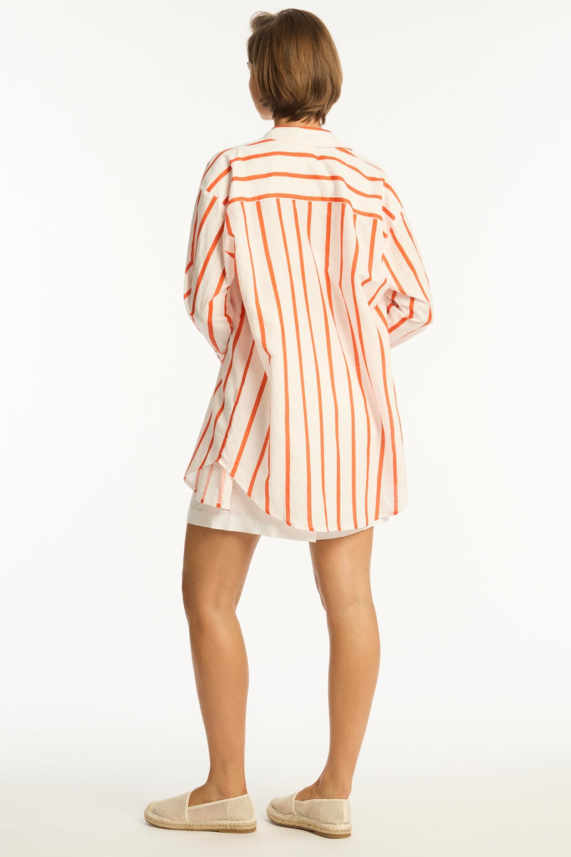 Рубашка Sea Level Corfu Stripe Shirt Flame - MixBikini