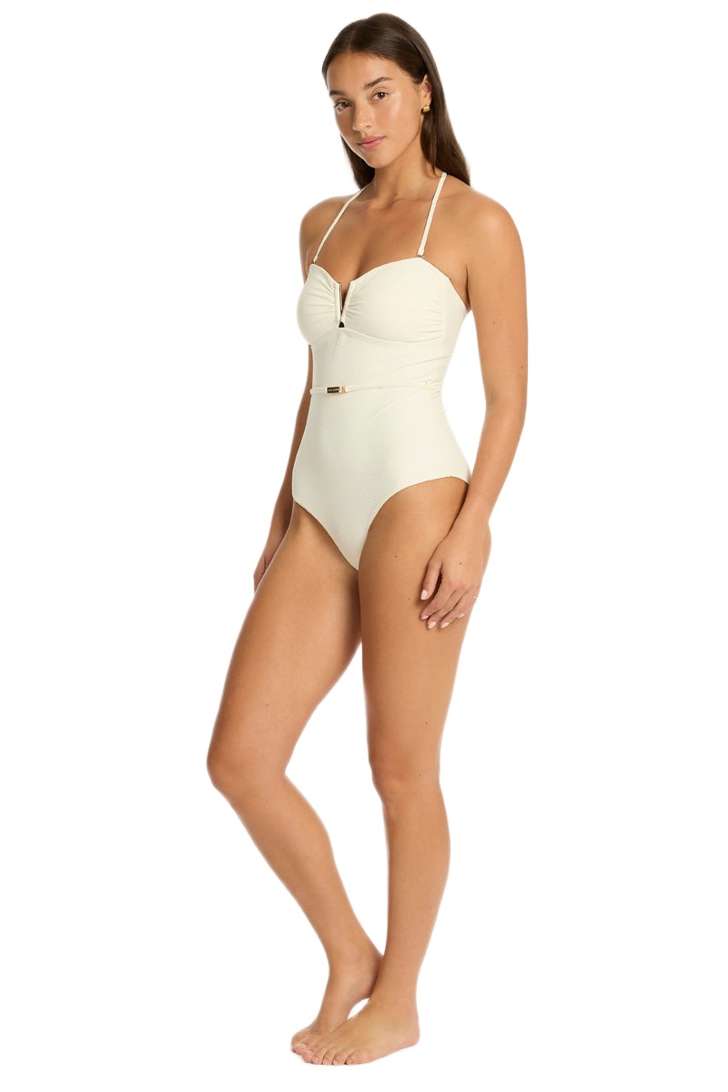 Купальник Sea Level Nautique V Bar Bandeau One Piece - MixBikini