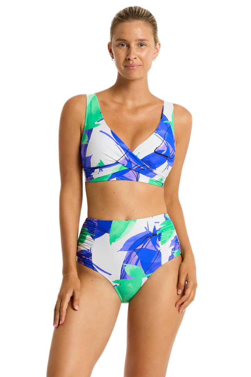 Лиф Sea Level Sublime Cross Front Multifit Bra Cobalt - MixBikini