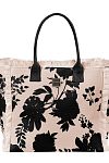 Сумка с принтом Emanuela Biffoli Shopper Canvas Plms and Flower shadows - MixBikini