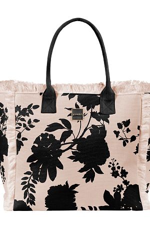 Сумка с принтом Emanuela Biffoli Shopper Canvas Plms and Flower shadows - MixBikini