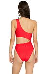 Купальник Beach Bunny Lilly One Piece – Red Shiny Wide Rib - MixBikini