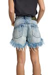 Шорты One Teaspoon Le Wolves Mid Waist Mid Length Denim Shorts - MixBikini
