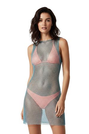 Платье-сетка Beach Bunny Payton Mini Ocean - MixBikini Платье-сетка Beach Bunny Payton Mini Ocean - MixBikini