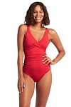 Купальник Sea Level Essentials Cross Front Multifit One Piece Red - MixBikini