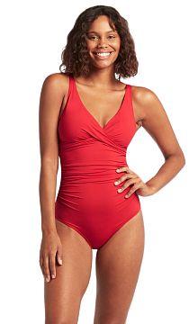 Купальник Sea Level Essentials Cross Front Multifit One Piece Red