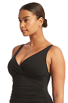 Купальник Sea Level Essentials Cross Front Multifit One Piece Black - MixBikini