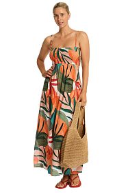 Платье Sea Level Tropaluxe Cutaway Bandeau Dress