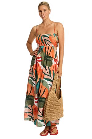 Платье Sea Level Tropaluxe Cutaway Bandeau Dress - MixBikini