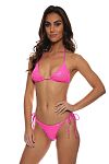 Плавки Luli Fama Luminous Seamless Brazilian Tie Side Bottom Metallic Pink - MixBikini