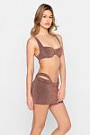 Юбка Beach Bunny Casey Mini Skirt - Brown Glitter - MixBikini