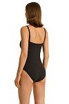 Купальник Sea Level Essentials Edit Twist Bandeau One Piece Black - MixBikini
