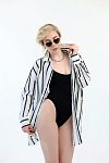 Рубашка Sea Level Corfu Stripe Shirt black - MixBikini