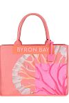 Сумка с принтом Emanuela Biffoli Bag Tote Canvas Byron Bay Peony Corals - MixBikini
