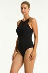 Купальник Sea Level Drift Panelled High Neck One Piece Black - MixBikini