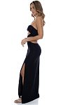 Платье пляжное Luli Fama Double Loop Bandeau Long Dress Black - MixBikini