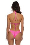 Плавки Luli Fama Luminous Seamless Brazilian Tie Side Bottom Metallic Pink - MixBikini