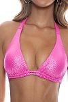 Лиф Luli Fama Luminous Triangle Halter Top Metallic Pink - MixBikini