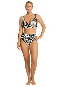 Купальник Sea Level Jungle Book Cross Front Multifit Bra & Jungle Book High Waist Gathered Side Pant