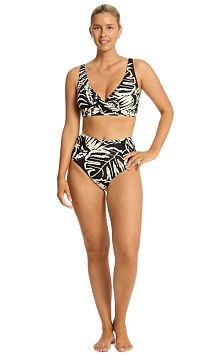 Купальник Sea Level Jungle Book Cross Front Multifit Bra & Jungle Book High Waist Gathered Side Pant