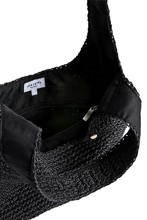 Сумка пляжная Sea Level Crochet Slouch Beach Bag black - MixBikini