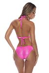 Лиф Luli Fama Luminous Triangle Halter Top Metallic Pink - MixBikini