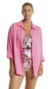 Рубашка Sea Level Breeze Linen Beach Shirt pink