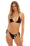 Купальник Beach Bunny Cyrus Triangle Top&Cyrus Tie Side Skimpy Bottom Black - MixBikini
