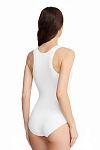 Боди хлопковое в рубчик без рукавов DNUD Paris White - MixBikini