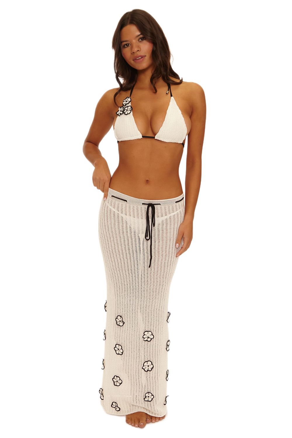 Юбка Beach Bunny Cyrus Maxi Skirt White - MixBikini