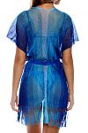 Туника пляжная Luli Fama Ocean Queen Short Caftan Blue - MixBikini