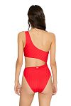 Купальник Beach Bunny Lilly One Piece – Red Shiny Wide Rib - MixBikini