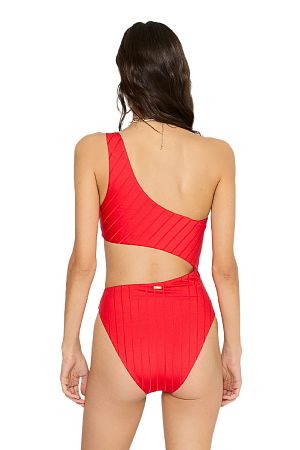 Купальник Beach Bunny Lilly One Piece – Red Shiny Wide Rib - MixBikini Купальник Beach Bunny Lilly One Piece – Red Shiny Wide Rib - MixBikini