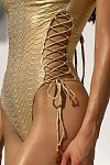 Купальник слитный Luli Fama Medusa Square Neck Gold - MixBikini