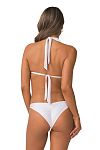 Купальник Pilyq White Sands Beaded Brynn Halter & Ruched Bottoms - MixBikini