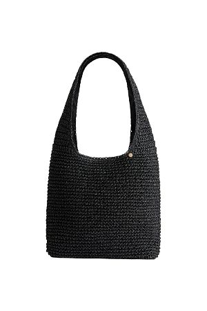 Сумка пляжная Sea Level Crochet Slouch Beach Bag black - MixBikini