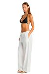 Брюки Sea Level Tidal Linen Palazzo Pant White - MixBikini