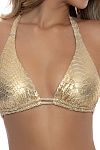 Лиф Luli Fama Medusa Triangle Halter Top Gold - MixBikini