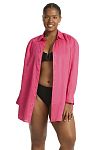 Рубашка Sea Level Resort Linen Cover Up Hot pink - MixBikini