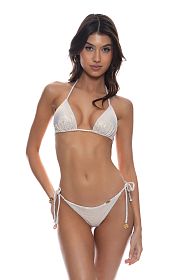 Плавки Luli Fama Luminous Seamless Brazilian Tie Side Bottom Gold